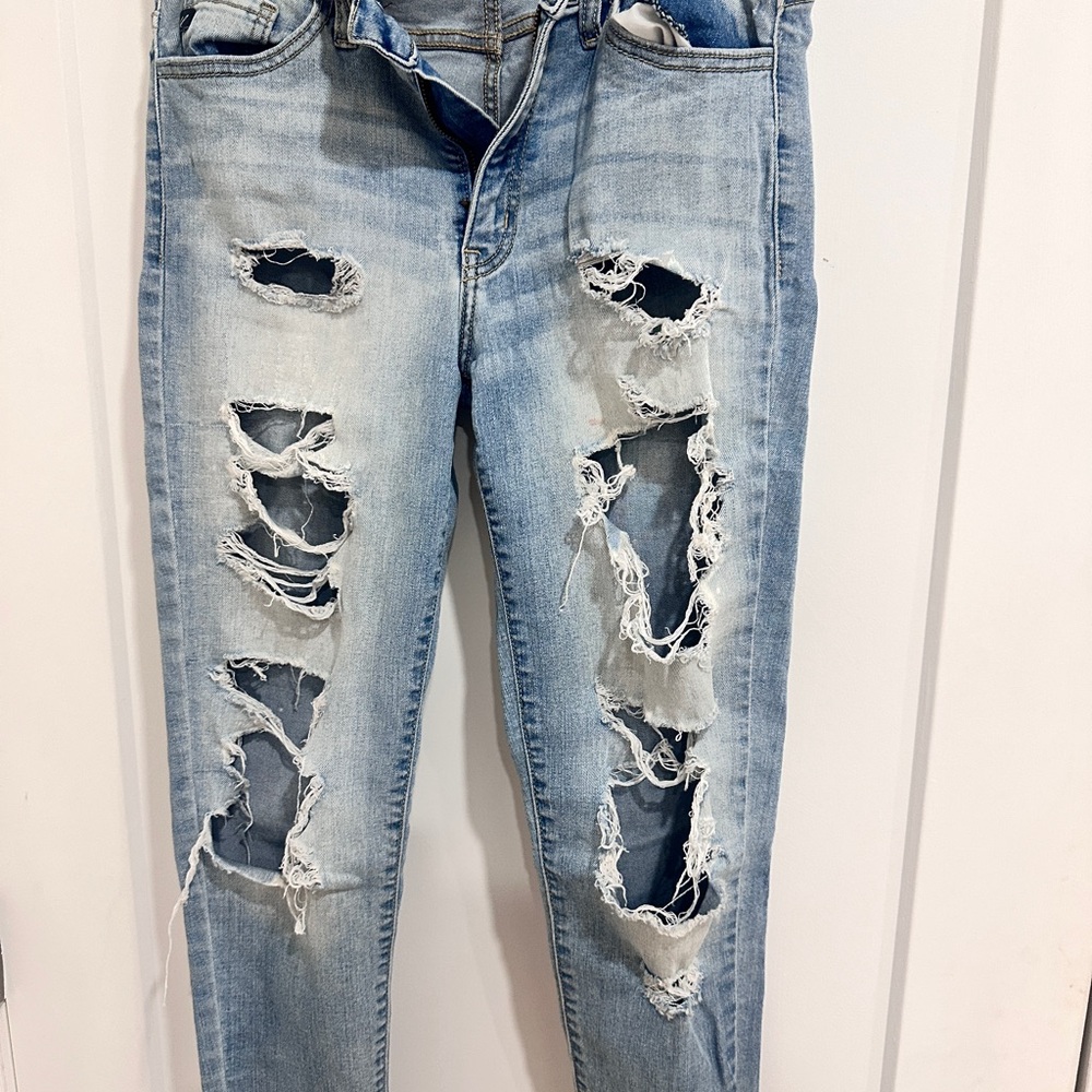 KanCan Blue Skinny Distressed Jeans